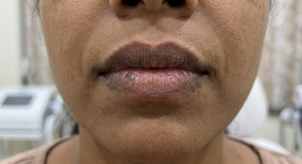 Smokers dark lips treatment in Pune lip blushing and neutralization by Dr Shalthiel Sathe