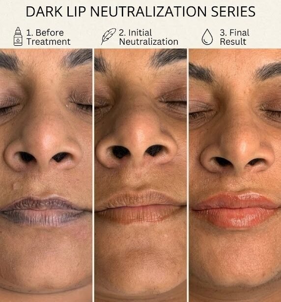 Step by step process for lip pigmentation