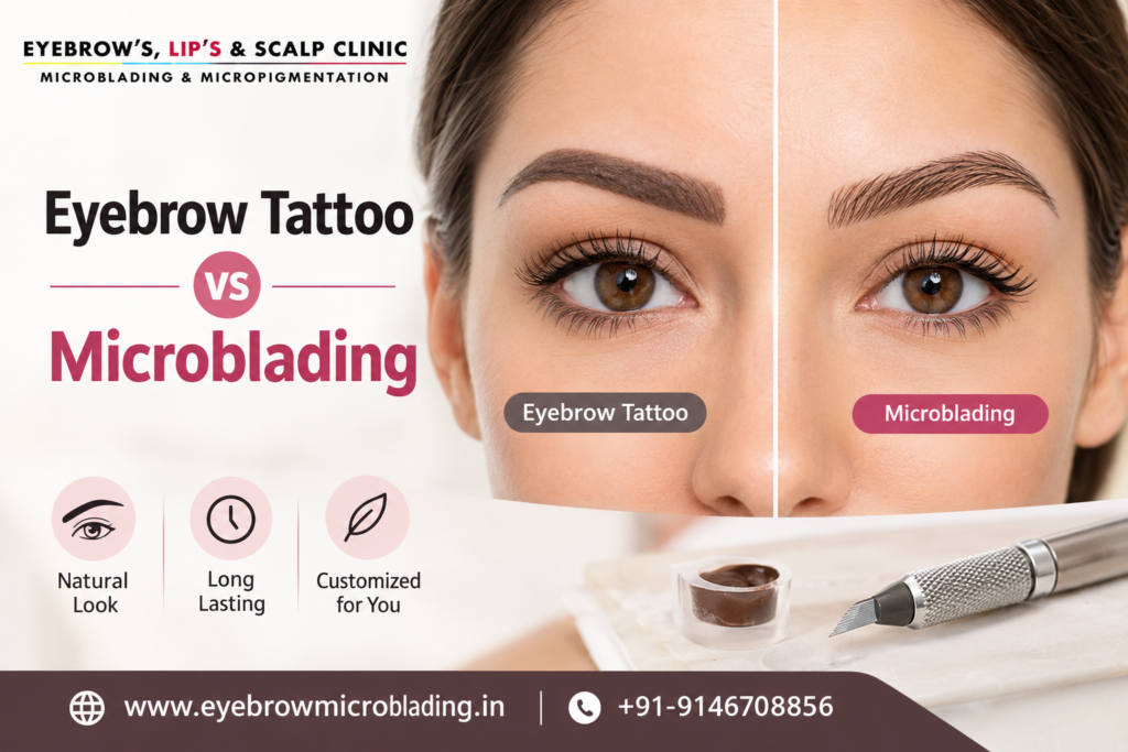 Eyebrow Tattoo vs Microblading Treatment Comparison